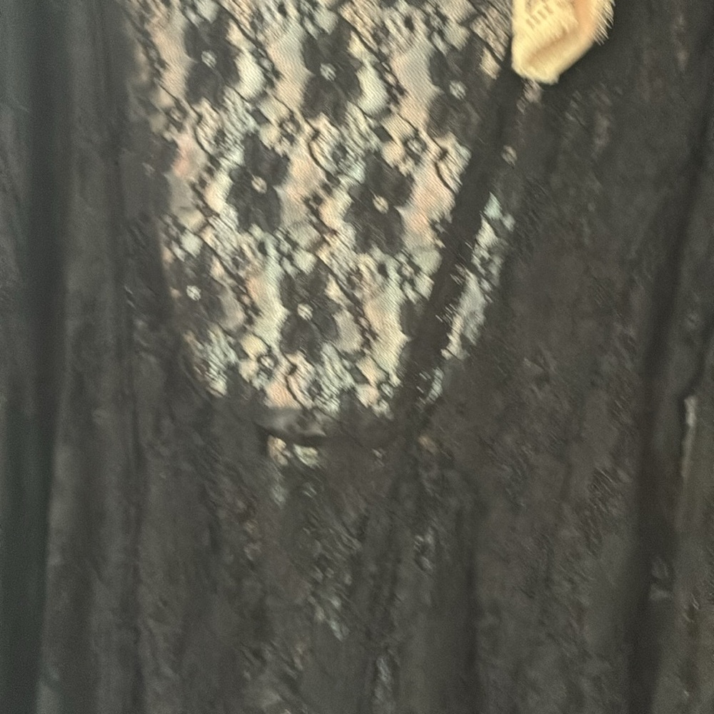 Free People Black Lace Bell Sleeve Mini Dress - Picture 6 of 6